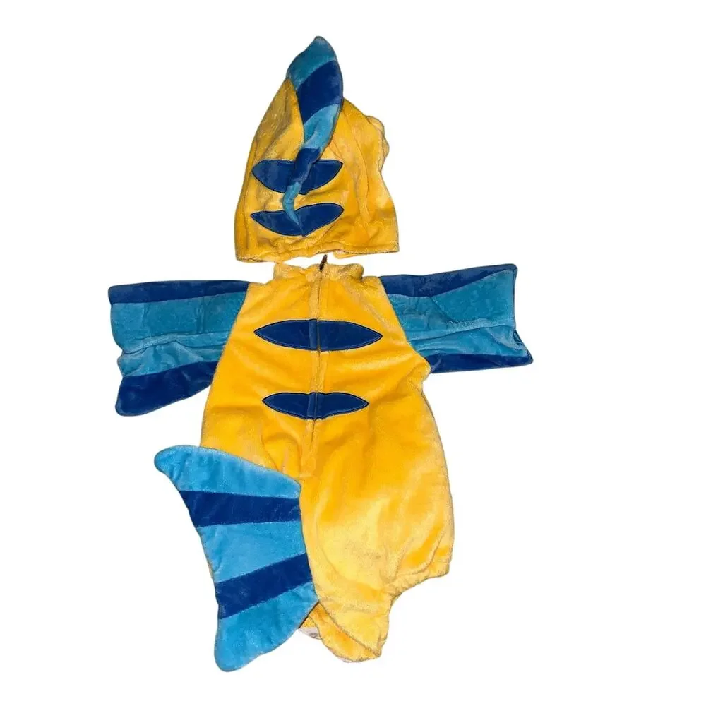 Disney's The Little Mermaid Flounder fish Halloween dress up Costume 3-6 months